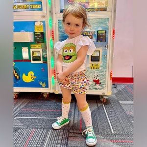 Seasame Street Oscar the grouch onesie with all character Bloomers